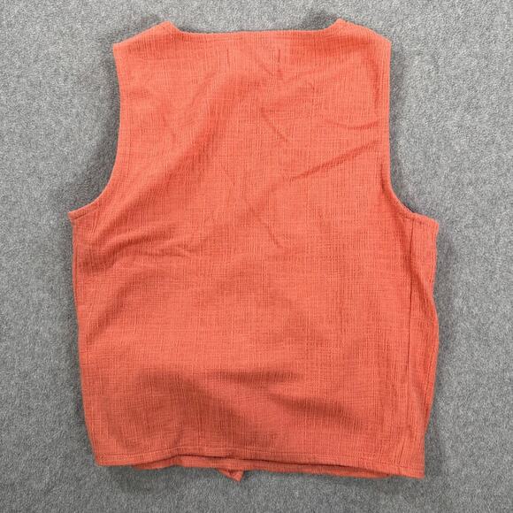 MADEWELL Texture & Thread Wrap-Tie Tank Top L8969 Women's Small Salmon V-Neck - Picture 7 of 7